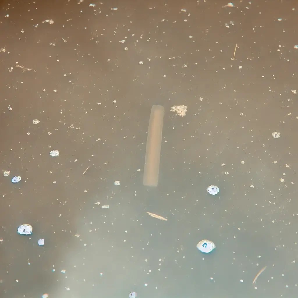 DALL·E 2024-10-09 15.43.53 - A highly detailed image of cloudy and murky water, appearing opaque and muddy with a brownish-gray hue. Suspended particles and debris should be visib