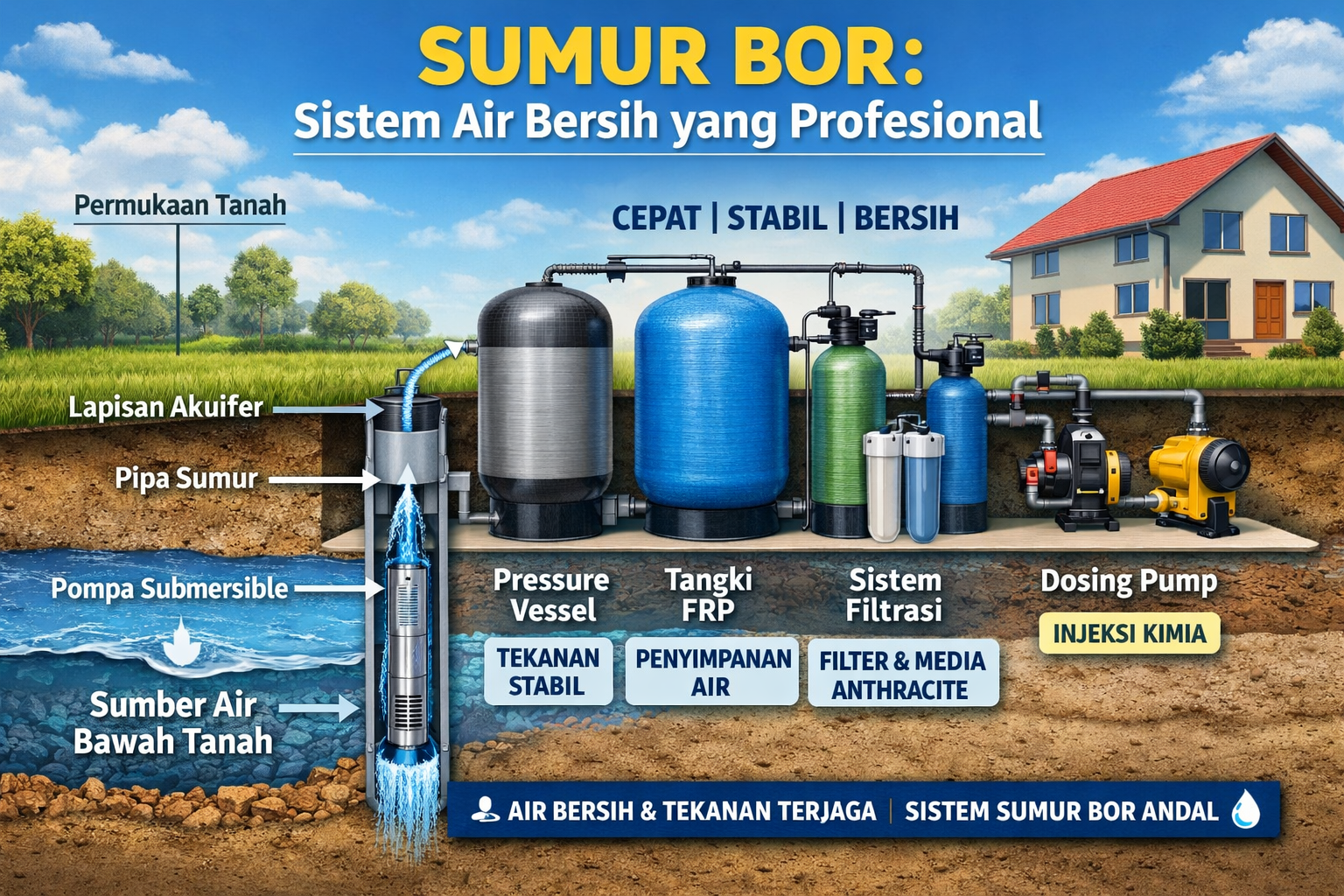 tangki sumur bor