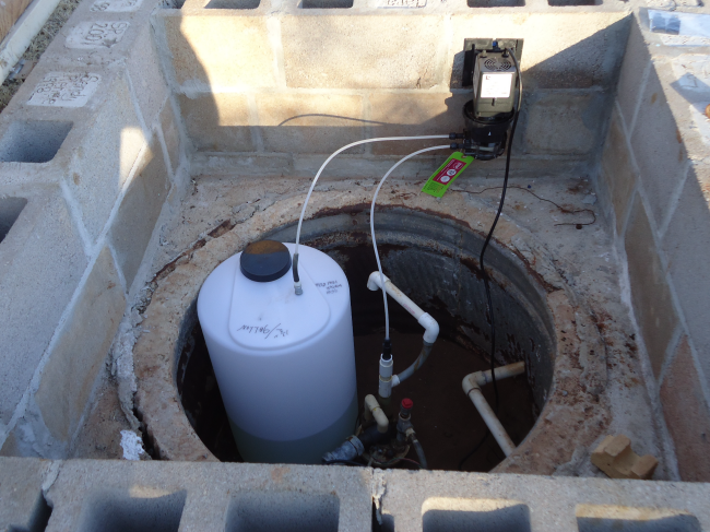 Adding Chlorine to the Water Tank